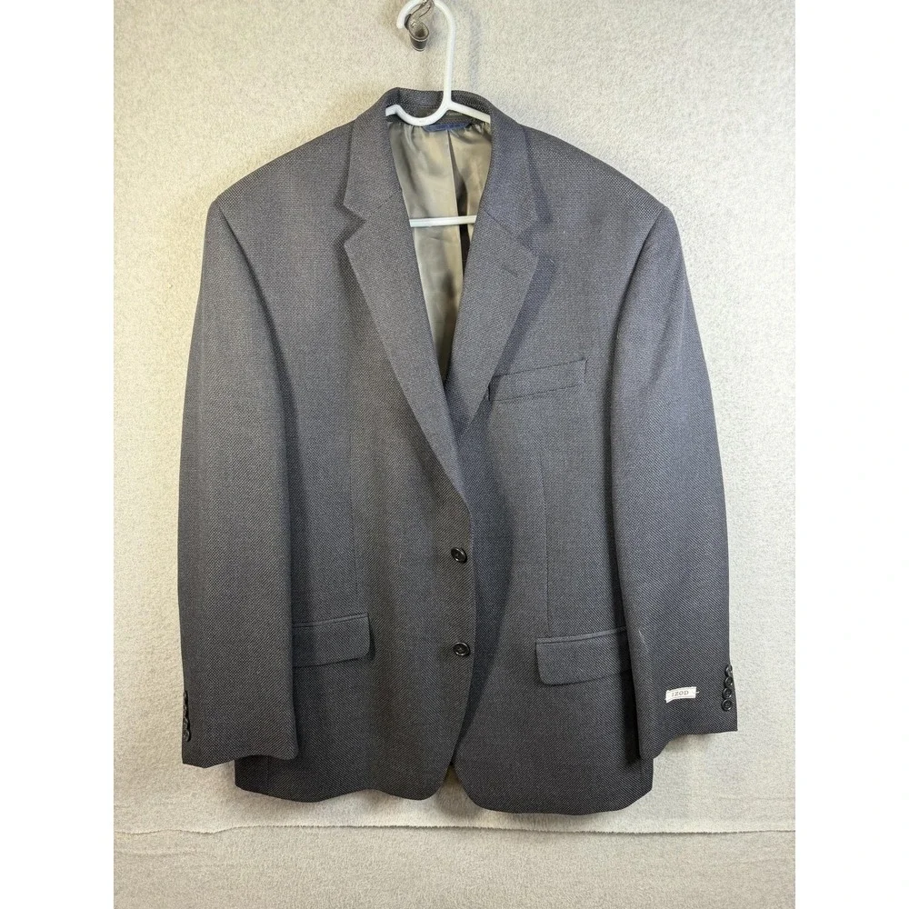IZOD Blazer Mens 44R Navy Textured Rayon Blend‎ Sport Coat Jacket New Formal